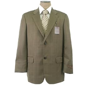 Tasso Elba Mens 2 Button Brown Wool Cotton Sport Coat Blazer Jacket - Size 42L by Tasso Elba