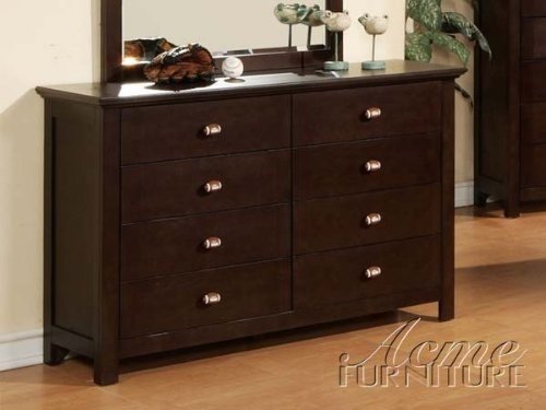 Dresser with Football Design Handles in Espresso Finish