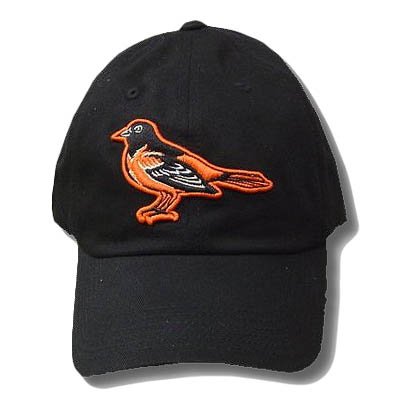 MLB BALTIMORE ORIOLES BIRDS BASEBALL BLACK HAT CAP ADJ