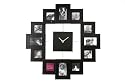 PT Photoframe Clock Family Time Black