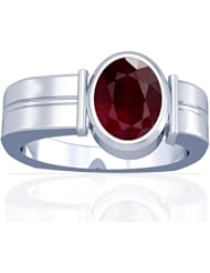 Platinum Oval Cut Ruby Solitaire Ring