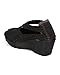Nature Breeze Women Elastic Fabric Weave Slip On Wedge Walking Shoe CG65 - Silver
