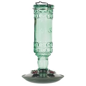 Antique Hummingbird Feeder - Green
