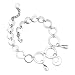 Unique and Captivating: Sterling Silver Designer Inspired Fancy Coin Link Bracelet