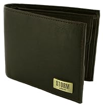 Storm Mens Leather Look Wallet - Brown Darlington