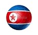 Wallmonkeys Peel and Stick Wall Decals - Soccer Football Ball with North Korea Flag - Removable Graphic