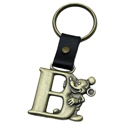 Mickey Mouse Letter B Brass Key Chain