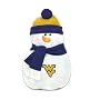 West Virginia Mountaineers Christmas Snowman Pillow