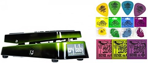 Dunlop Electronics Cry Baby Kirk Hammett Wah String Bundle w/ 2 free Items: Ernie Ball Guitar Strings, 1 Dozen Dunlop Tortex Picks