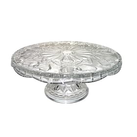 Godinger Crystal Heart Cake Plate