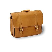 Clava Leather Gusset Laptop Briefcase (Vachetta Tan)
