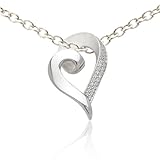 CleverEve's Rhoduim Plated Sterling Silver Open Heart Pendant