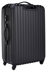 スーツケース・小型（１～３泊）・機内持ち込み・軽量・キャリーバッグ・キャリーケース・TSAロック搭載ABS＋ポリカーボネート・ファスナータイプ「トラベル・ハウス」Travelhouse(S,ブラック)