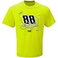 Dale Earnhardt Jr NASCAR #88 Adult Caution T-Shirt - Neon Green