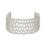 Eve's Addiction Glamorous Elaborate Design CZ Sterling Silver Bracelet