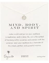 Dogeared Reminder "Mind, Body, and Spirit" Sterling Silver Om Pendant Necklace