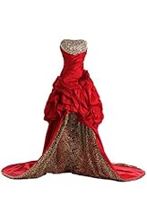 Strapless  Taffeta Leopard Print Evening Dress  With Ruffles