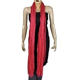 Womens Spring Clothes Accessory Neck Scarf Dark Pink in Cotton 88 x 40 inches