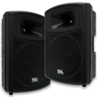Seismic Audio - PWS-15 - Powered PADJ 15 Molded Speakers - 600 Watts each