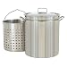Bayou Classic 1144 44-Quart Stainless Steel Stockpot with Steam & Boil Basket