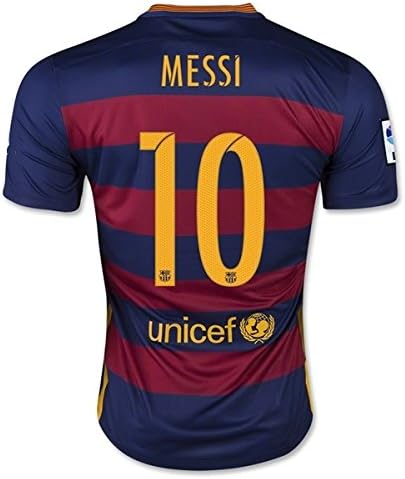 Barcelona Home Messi Kids #10 Soccer Kit Jersey and Shorts All Youth Sizes (Kids Medium 8-10 years of age)