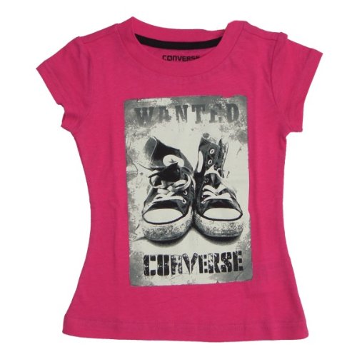 Kindermode von Converse, T-Shirt Chucks Girls shiny pink, Größe 176
