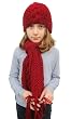 Handmade Acrylic Scarf and Hat Set - American Cranberry Red (100% Knitted By ...