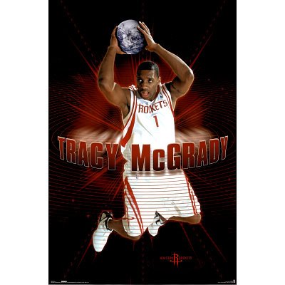 (23x34) TRACY MCGRADY Poster HOUSTON Rockets NBA TMAC RARE NEW