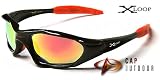 X-Loop Lunettes de Soleil - Sport - Cyclisme - Ski / Mod. 1002 Noir Orange / Taille Unique Adulte / Protection 100% UV400