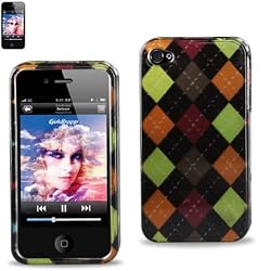 Protector Cover IPHONE 4S Snap On Hard Case Plaid Design 2DPC-IPHONE4S-250