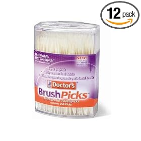 The Doctor's BrushPicks Toothpicks, picks (Pack of 12)
