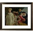 Harlequin, Pierrot and Scapin Framed Art Poster Print by Jean Antoine Watteau, 29x25