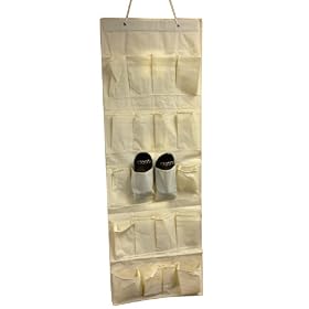 Designer Habitat - Over the Door Shoe Organiser 20 Pocket, Beige
