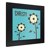 Two Flowers Framed Print Nursery Wall Art