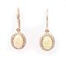 14K .95 CTW Halo Opal & Diamond Drop Earrings