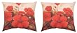 Red Poppies Indoor/Outdoor Weather Resistant Fabric Pillows (Set of two 20 inch)