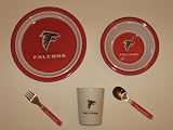 ATLANTA FALCONS Team Logo 5 Piece Baby Child Dinner Set ( Sipping cup, Plate, Bowl, Fork,... by Duckhouse