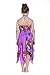 Girl Gypsy Uneven Button Hawaiian Luau Dress in Purple