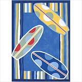 IMAGE OF Home Dynamix Kidz Image KI002-303 Polypropylene 4-Feet 11-Inch by 6-Feet 10-Inch Area Rug, Blue