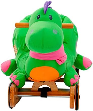 ROYO 1-3 Years Children Detachable Dinosaur Plush Rocking Horse With Wheels