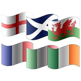 6 x 5ft x 3ft 6 Nations Flags England Scotland Ireland Wales France Italy Rugby