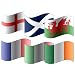 6 x 5ft x 3ft 6 Nations Flags England Scotland Ireland Wales France Italy Rugby