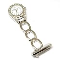 - TOC05 -The Olivia Collection siberfarbene Krankenschwesternuhr mit Strasssteinen