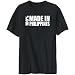 T-Shirt Mens Black " 100% made in Philippines " Countries Large