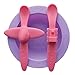 oogaa Baby Mealtime Silicone Plane Spoon - Easy Clean, Baby Safe - 7in - Pink