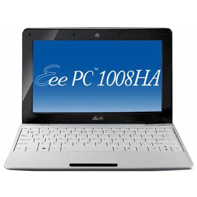 ASUS Eee PC 1008HA Seashell 10.1-Inch Pearl White Netbook -