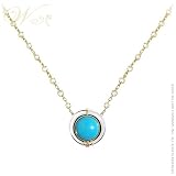WILLOW GOLD: *ARIANNA TURQOISE CABOCHON NECKLACE*