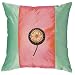 Decorative Handmade Silky Pink & Green Cushion Cover / Pillow Sham - Golden Sunflower Design