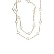 14K Yellow Gold Tin Cup Fresh Water Pearl Necklace and Bracelet Set