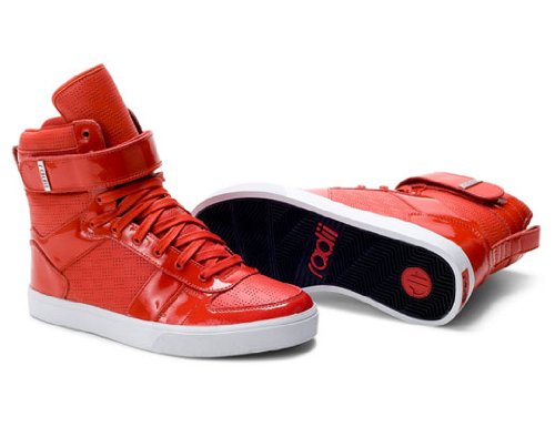 Radii Footwear 'Moonwalker' Red Perf Men's High Top Fashion Strap Sneaker product image
